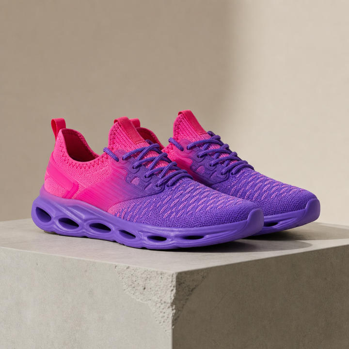 Katarzyna | Sneakersy Damskie Dzianinowe Z Gradientem