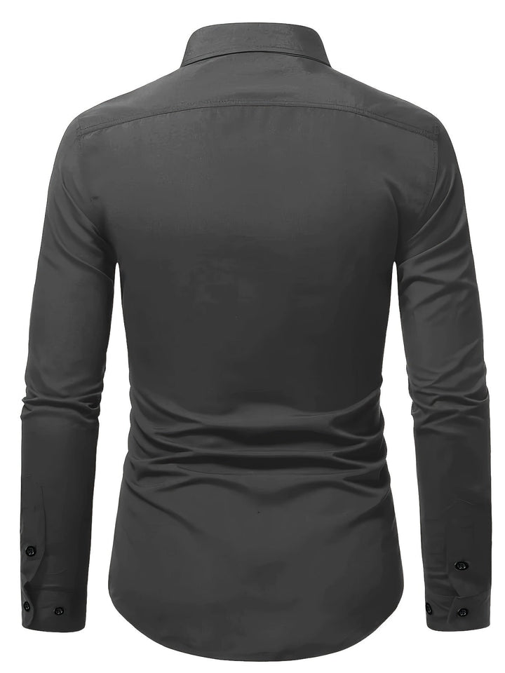 Łukasz | Koszula Męska Slim Fit Z Długim Rękawem Wizytowa