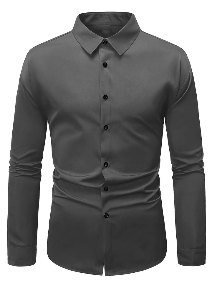 Łukasz | Koszula Męska Slim Fit Z Długim Rękawem Wizytowa