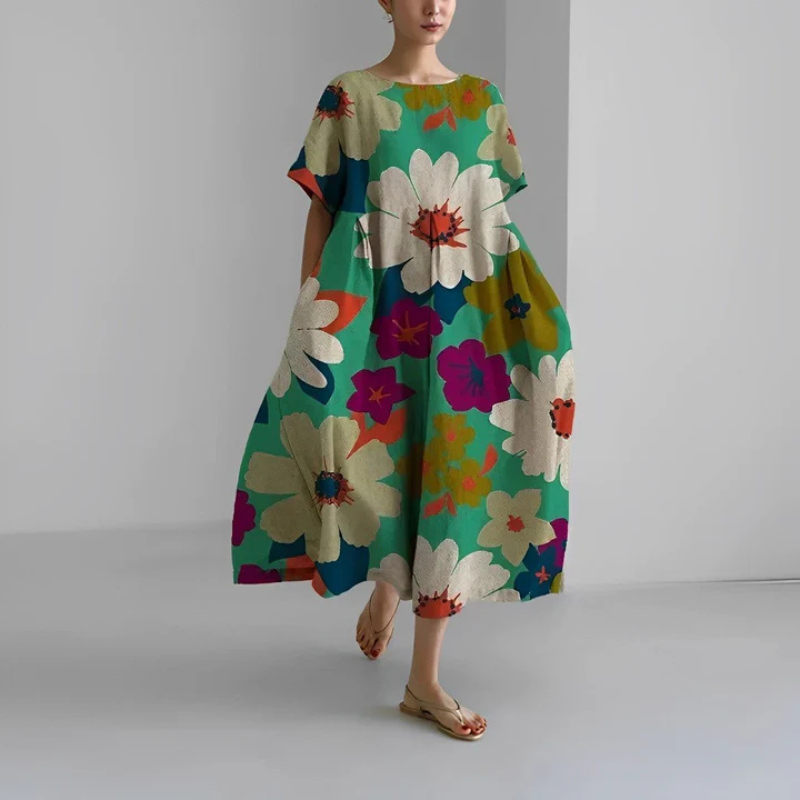 Karina | Sukienka Damska Maxi Boho W Kwiaty