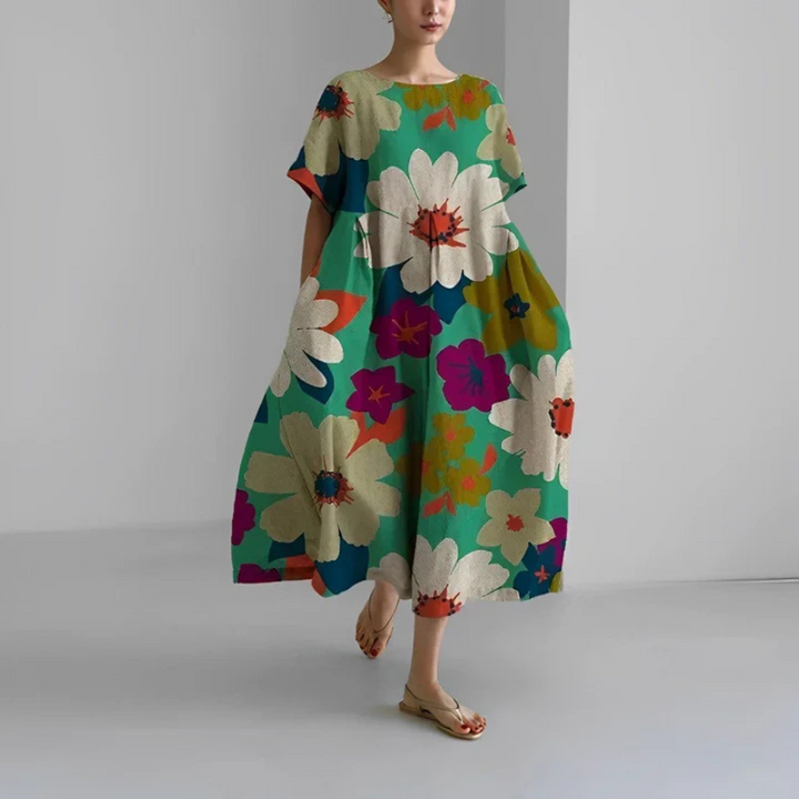 Karina | Sukienka Damska Maxi Boho W Kwiaty