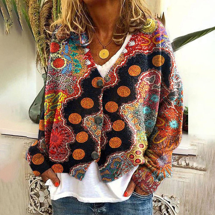 Bożena | Kardigan damski w stylu boho z luźnym krojem