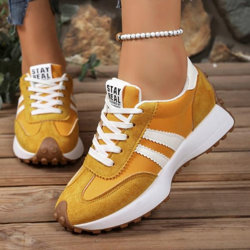 Karolina | Sneakersy Damskie Na Platformie Z Sznurowaniem