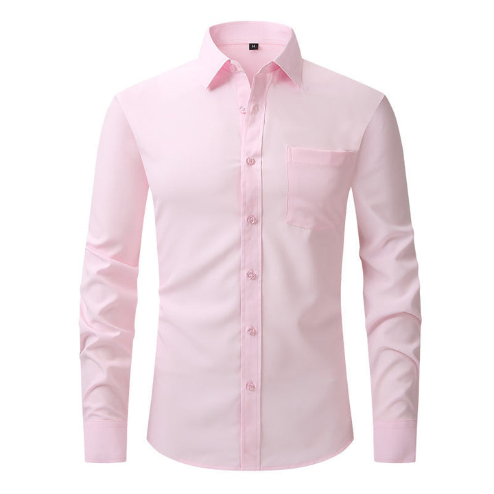 Tomasz | Koszula Męska Letnia Błękitna Z Długim Rękawem