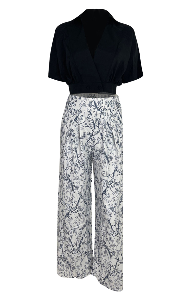 Zofia | Komplet Damski Satynowy Crop Top Szerokie Spodnie