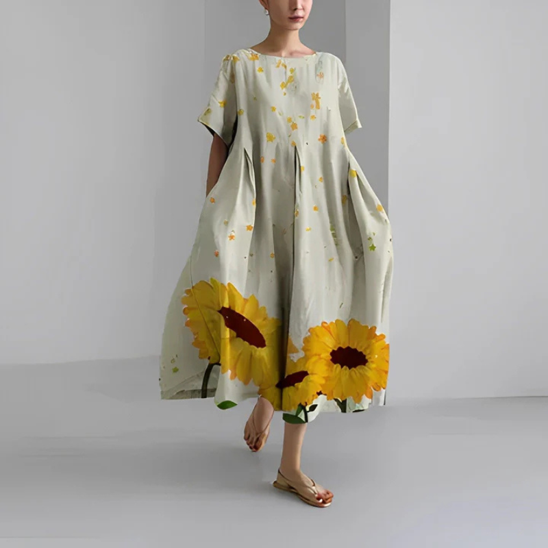 Karina | Sukienka Damska Maxi Boho W Kwiaty