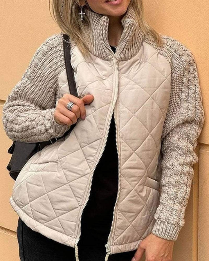 Elżbieta | Kurtka Damska Polarowa Z Pikowanym Korpusem