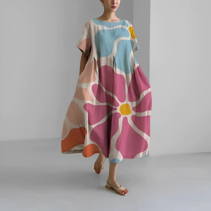 Karina | Sukienka Damska Maxi Boho W Kwiaty