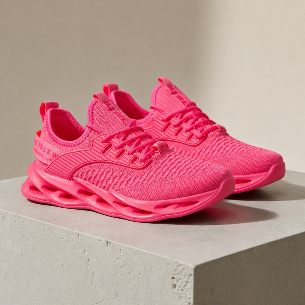 Katarzyna | Sneakersy Damskie Dzianinowe Z Gradientem