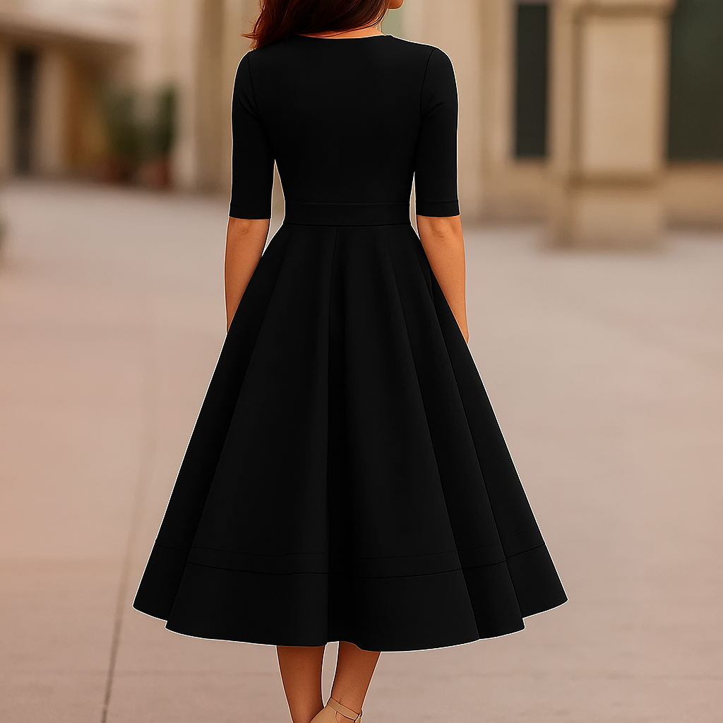 Aleksandra | Sukienka Damska Retro A-Line Midi Lata 60 Wieczorowa