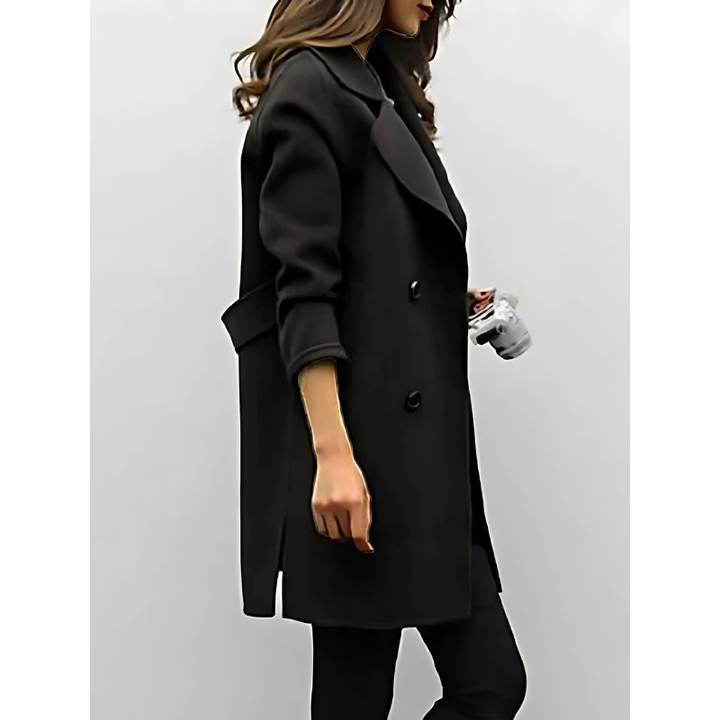Danuta | Płaszcz Damski Dwurzędowy Klasyczny