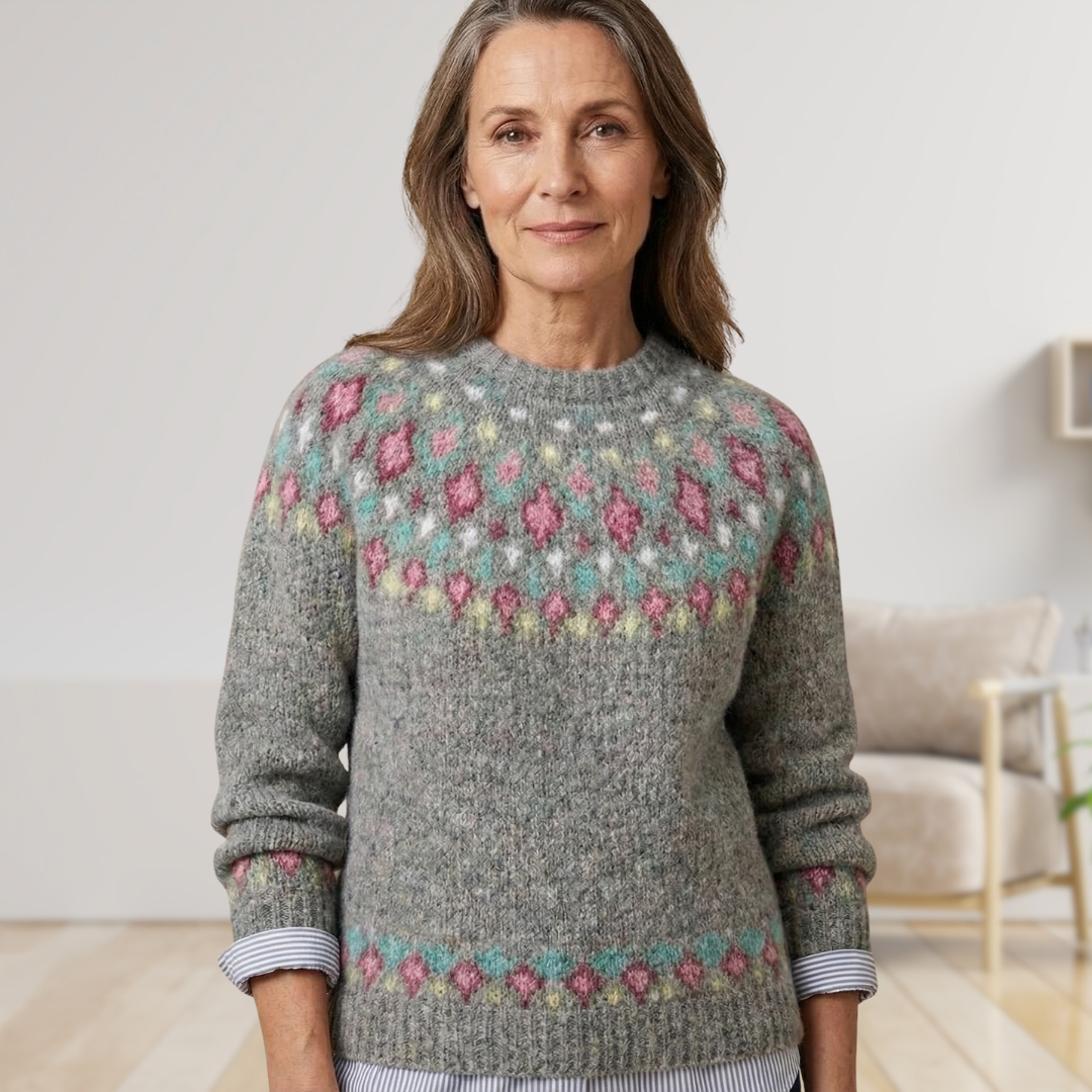 Karolina | Sweter Damski Z Nordyckim Wzorem