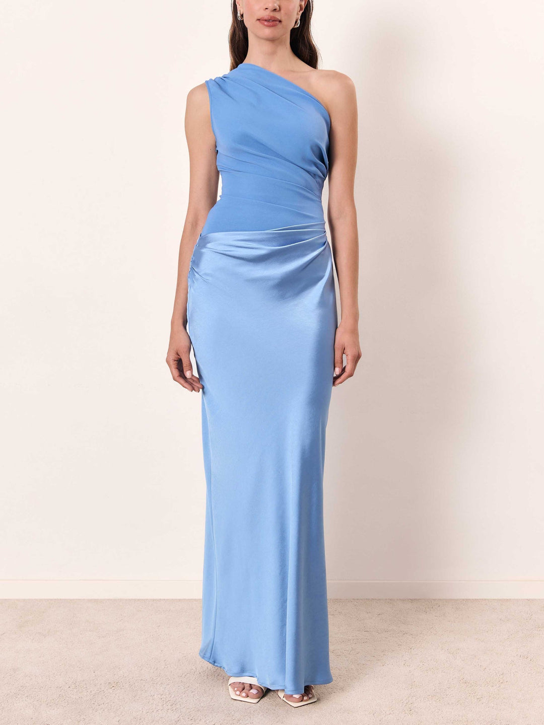 Anita | Sukienka Maxi Damska One Shoulder Plisowana