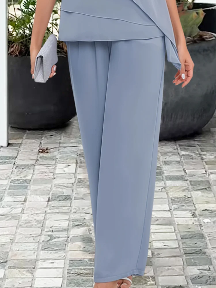 Barbara | Komplet Damski Elegancki Bluzka Spodnie
