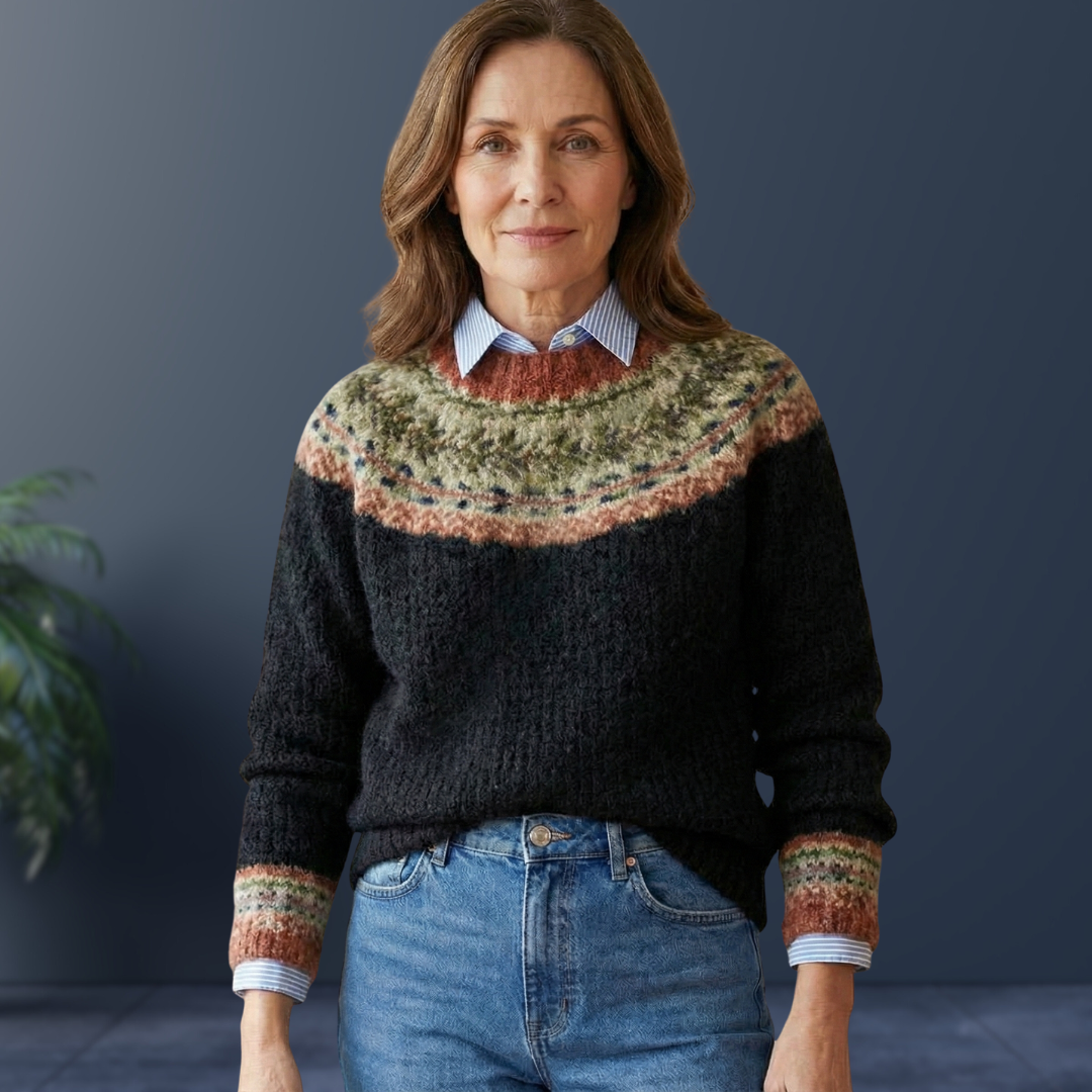 Karolina | Sweter Damski Z Nordyckim Wzorem