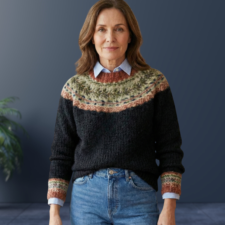 Karolina | Sweter Damski Z Nordyckim Wzorem