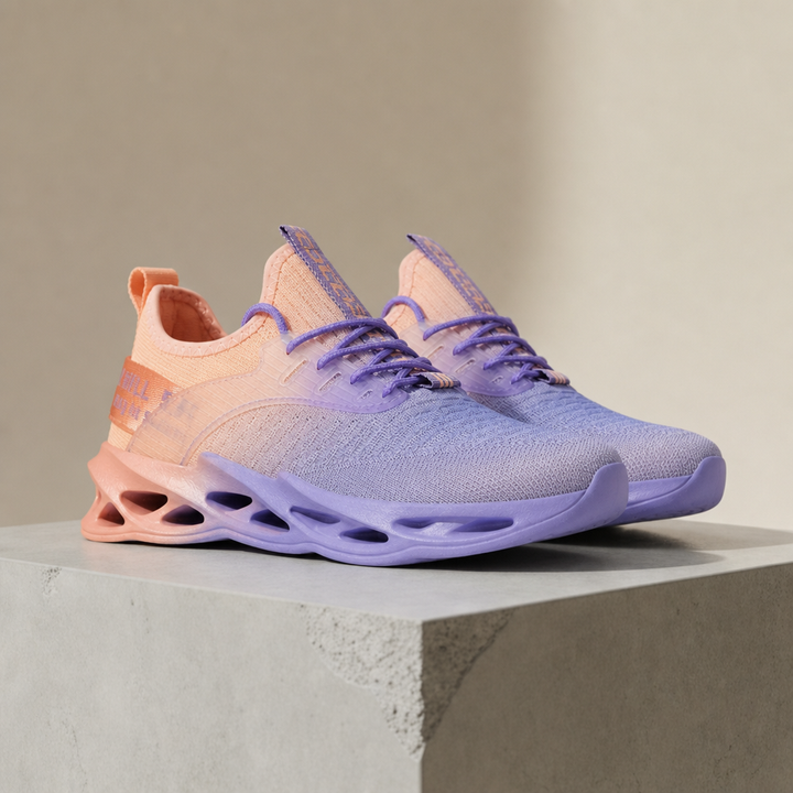 Katarzyna | Sneakersy Damskie Dzianinowe Z Gradientem