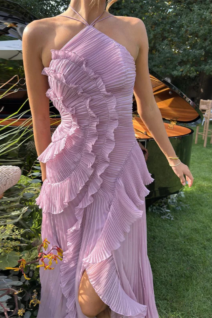 Weronika | Sukienka Damska Maxi Halter Odkryte Plecy