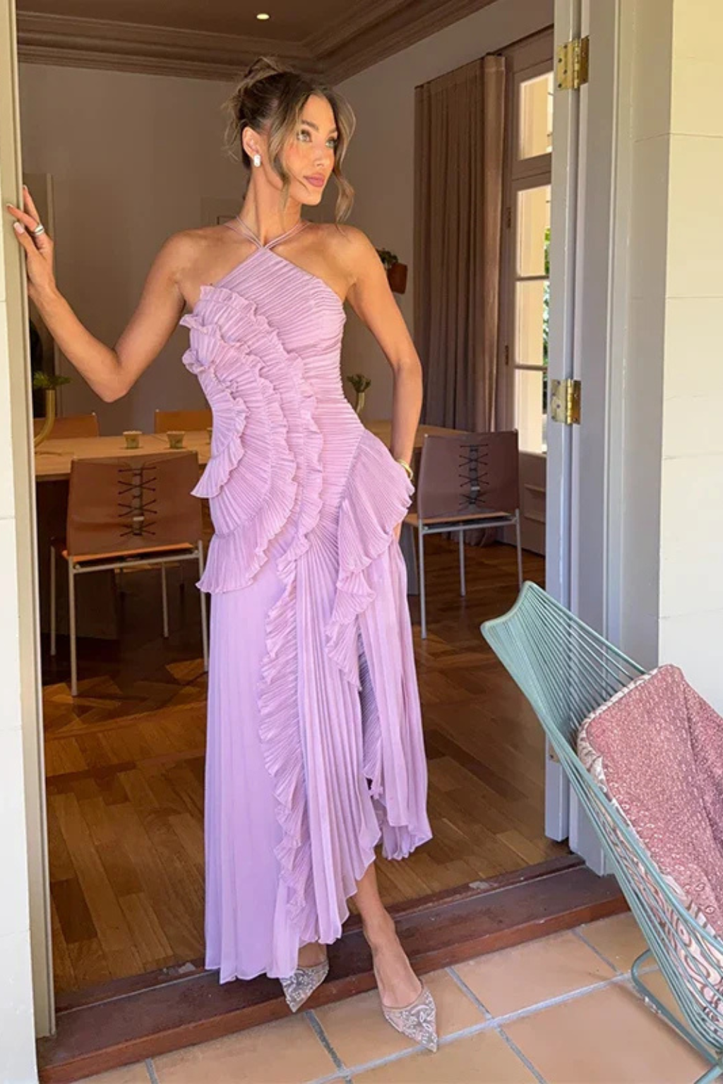Weronika | Sukienka Damska Maxi Halter Odkryte Plecy