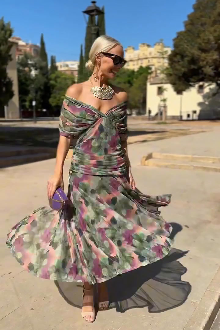 Weronika | Sukienka Maxi Damska V-Neck