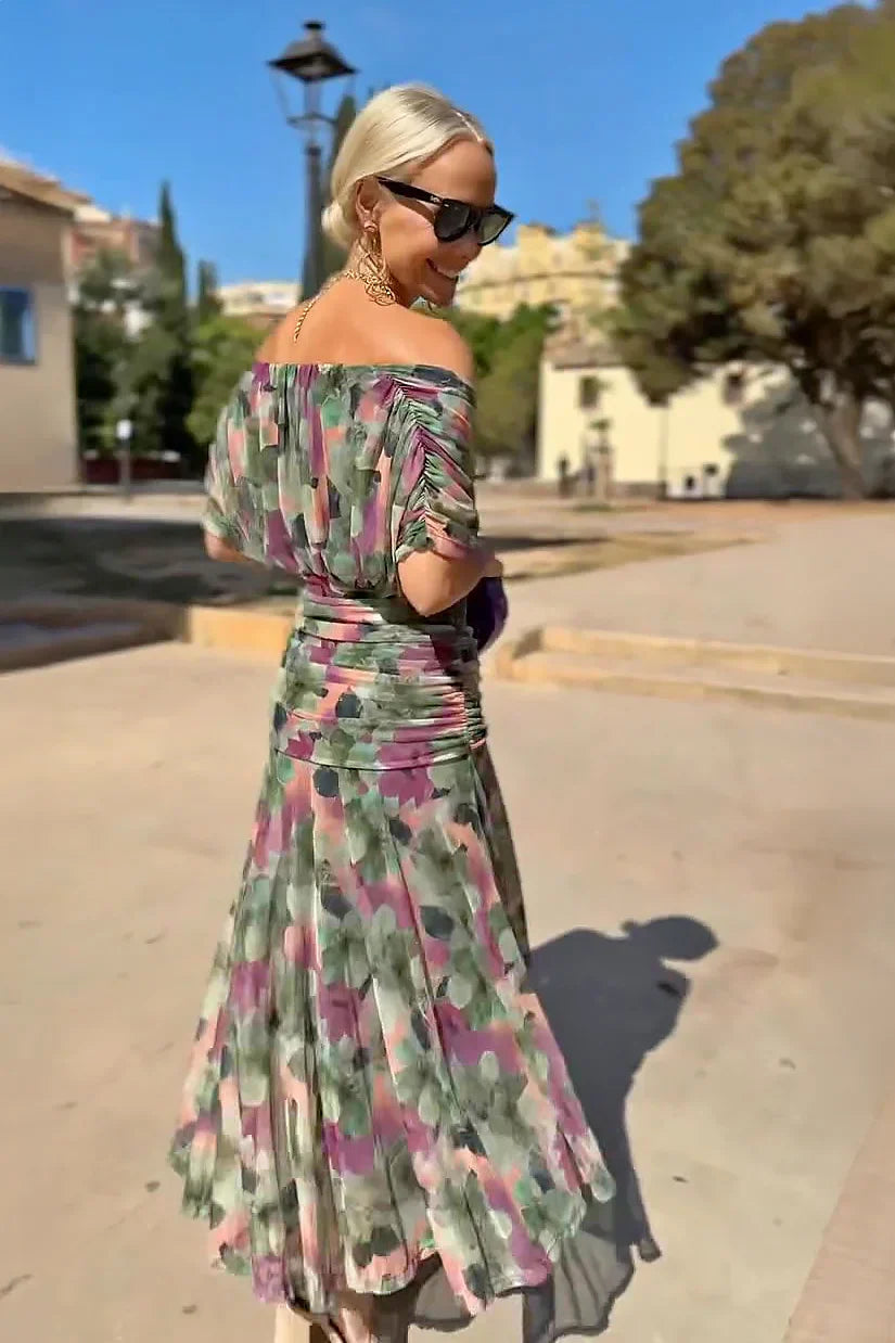 Weronika | Sukienka Maxi Damska V-Neck