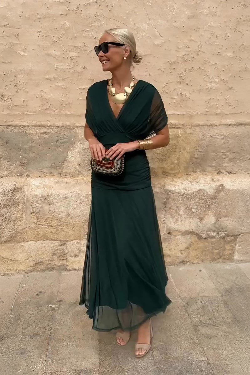 Weronika | Sukienka Maxi Damska V-Neck