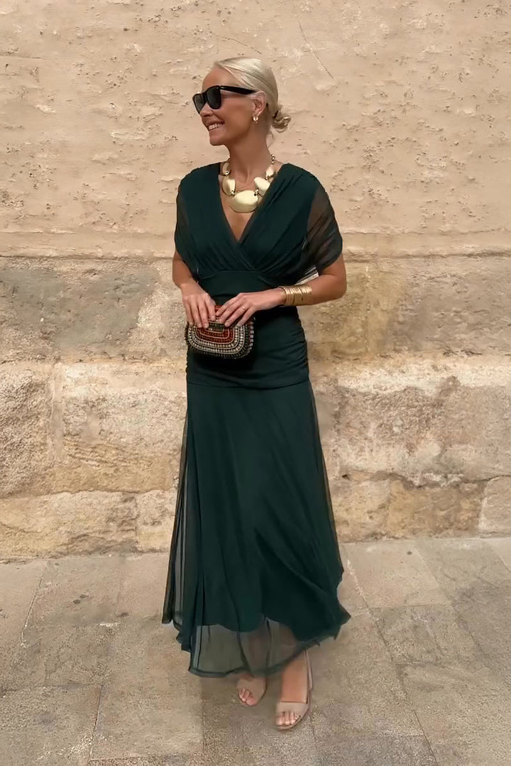 Weronika | Sukienka Maxi Damska V-Neck