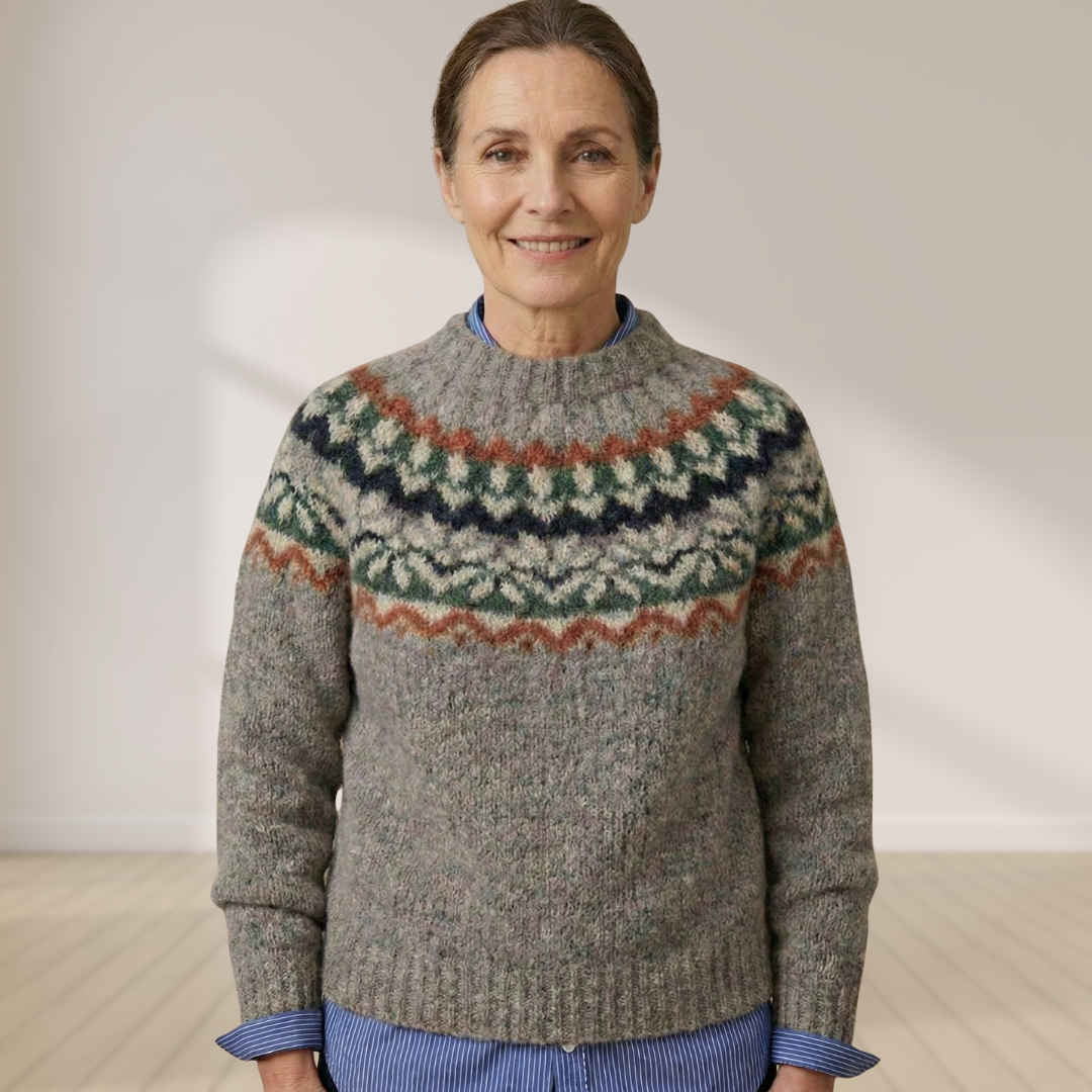 Karolina | Sweter Damski Z Nordyckim Wzorem