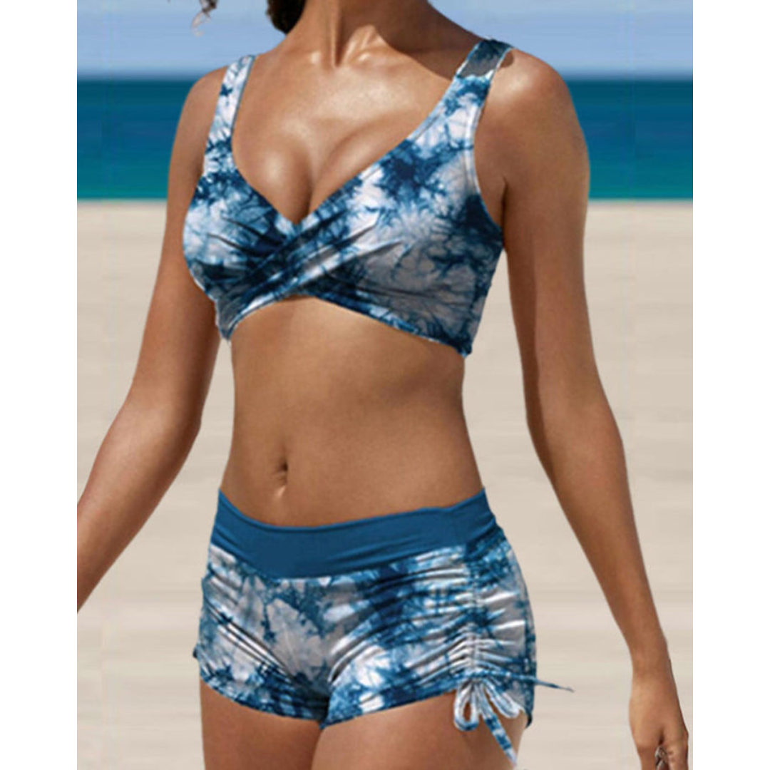 Roksana | Strój Kąpielowy Dwuczęściowy Bikini Z Nadrukiem