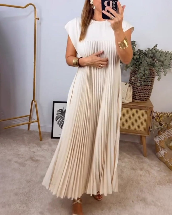 Aleksandra | Sukienka Damska Długa Bez Rękawów Casualowa Z Kieszeniami