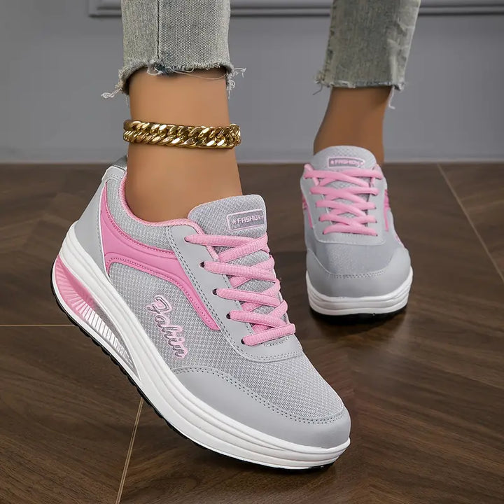 Monika | Sneakersy Damskie Ortopedyczne Flex Z Siateczki Antypoślizgowe