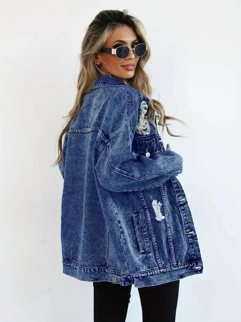 Dominika | Oversize Kurtka Jeansowa Vintage