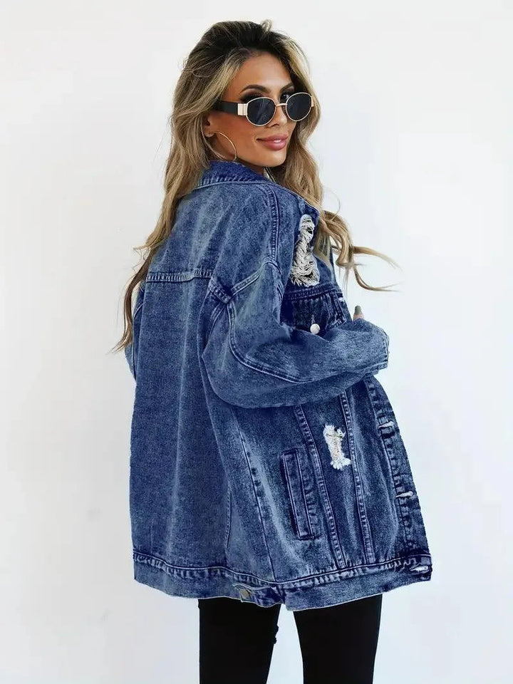 Dominika | Oversize Kurtka Jeansowa Vintage