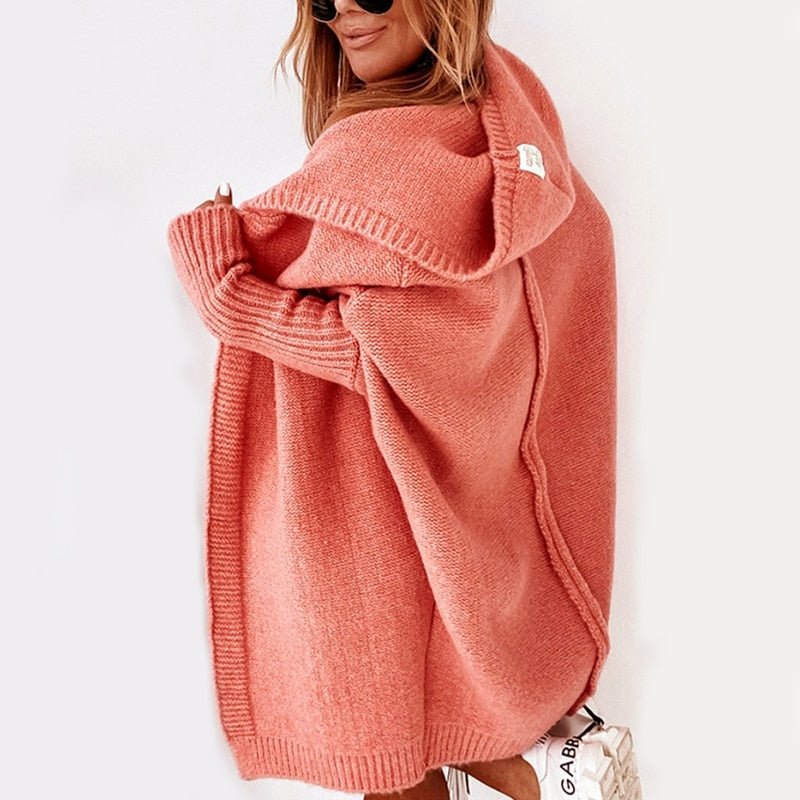 Dorota | Kardigan Damski Oversized Z Kapturem