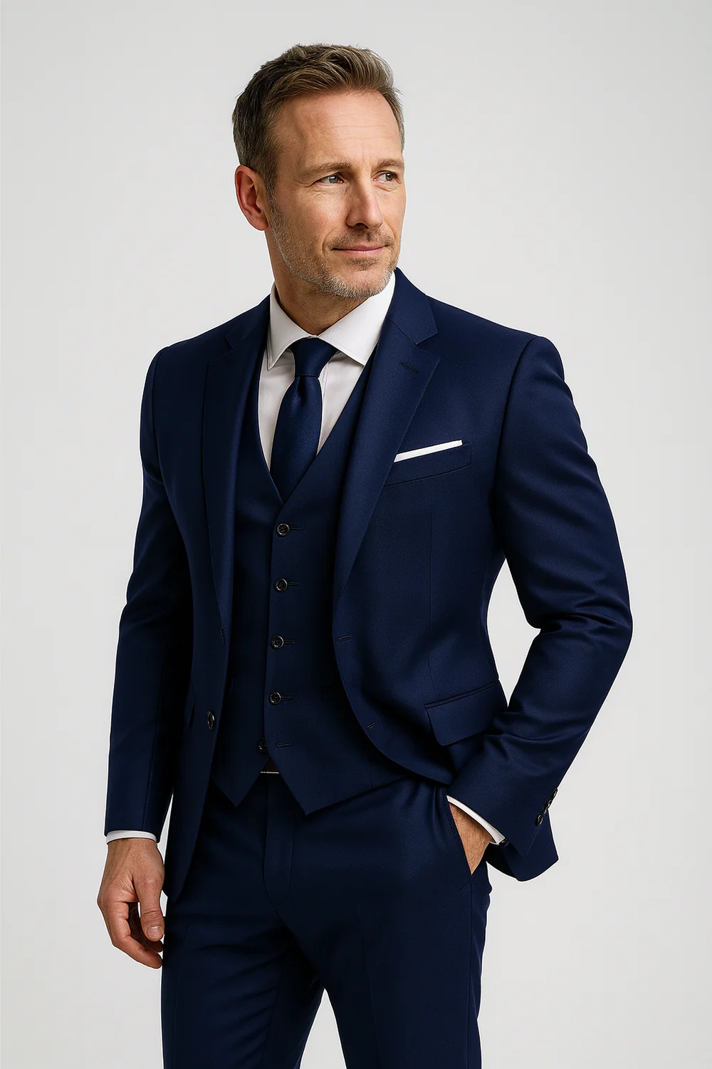 Bogusław | Garnitur Męski Trzyczęściowy Slim Fit