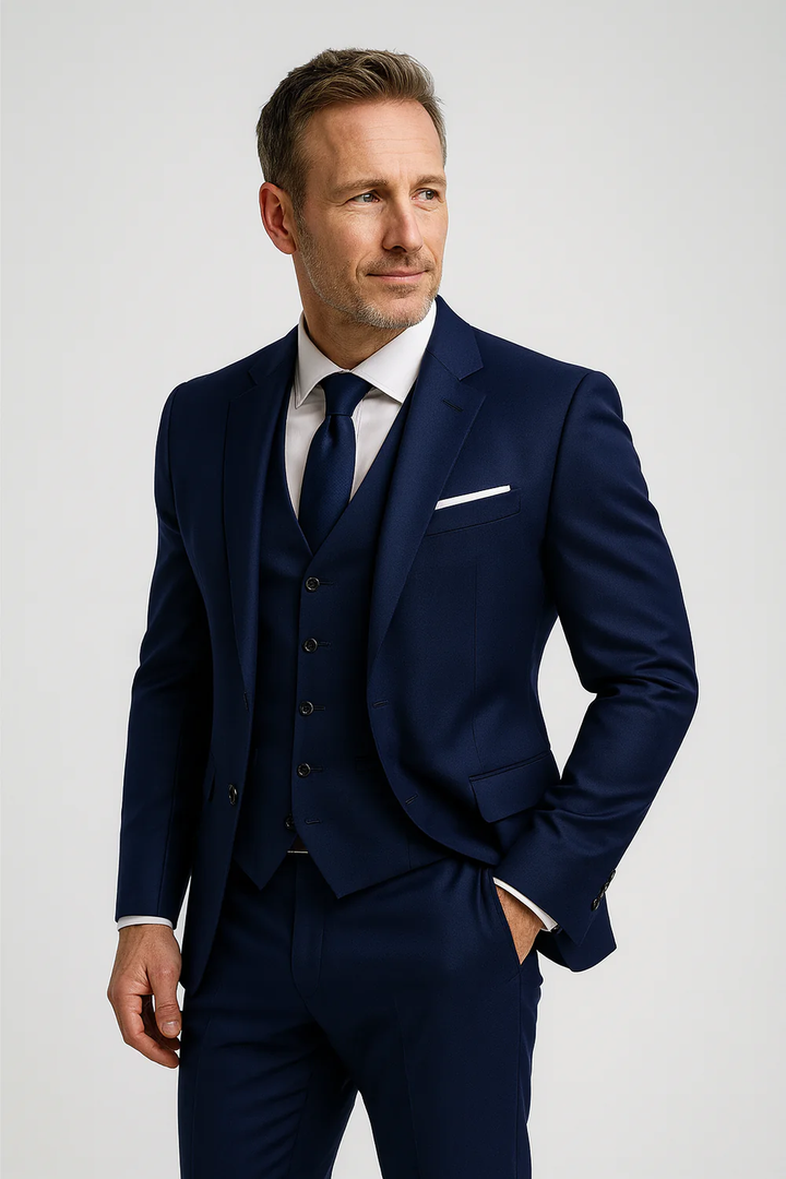Bogusław | Garnitur Męski Trzyczęściowy Slim Fit