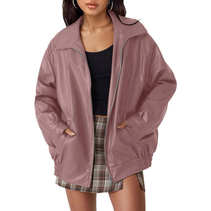 Teresa | Kurtka Bomber Damska Oversize z Ekoskóry