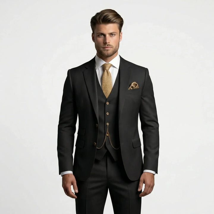 Jacek | Garnitur Męski Trzyczęściowy Slim Fit