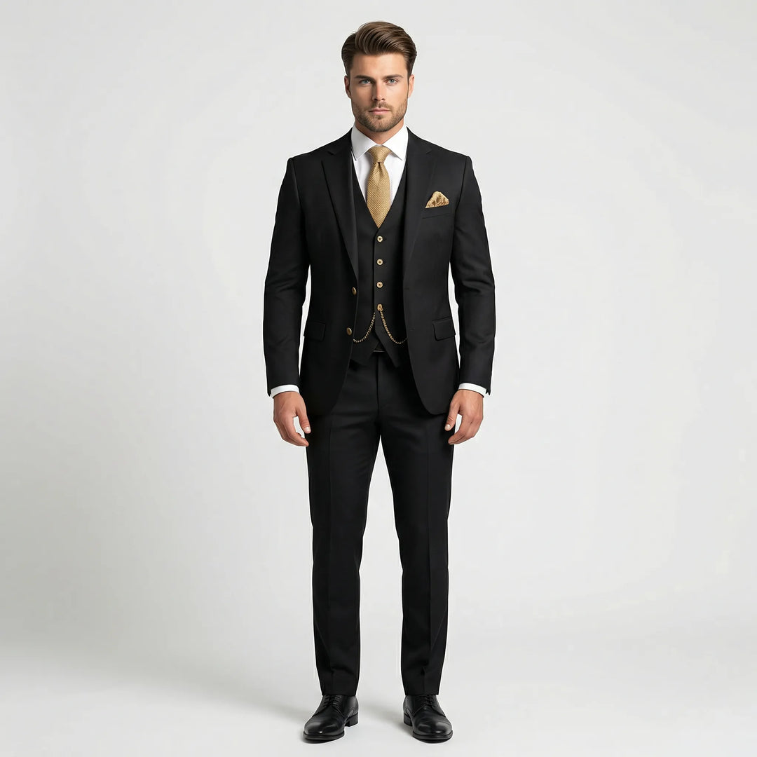 Jacek | Garnitur Męski Trzyczęściowy Slim Fit