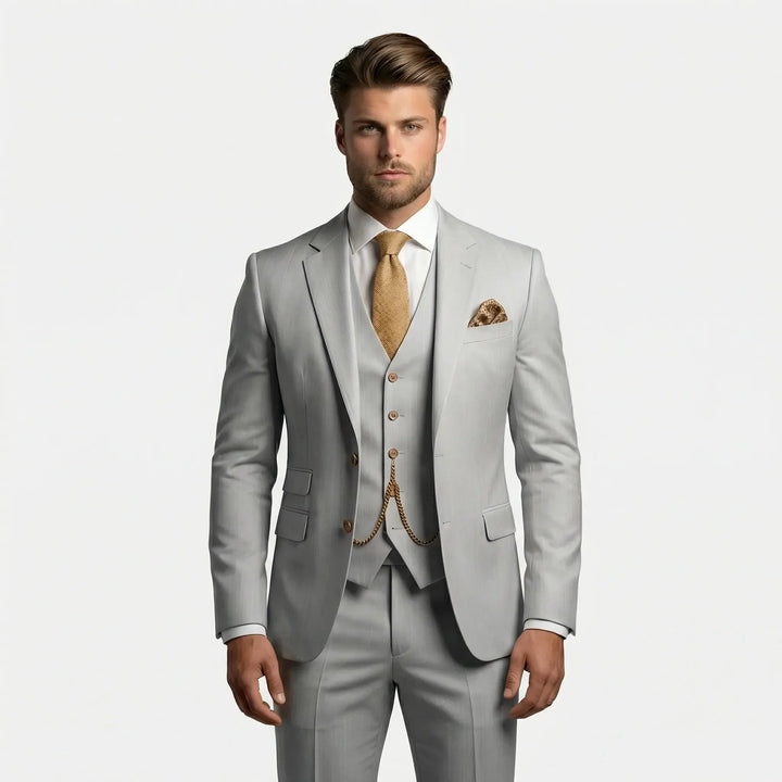 Jacek | Garnitur Męski Trzyczęściowy Slim Fit