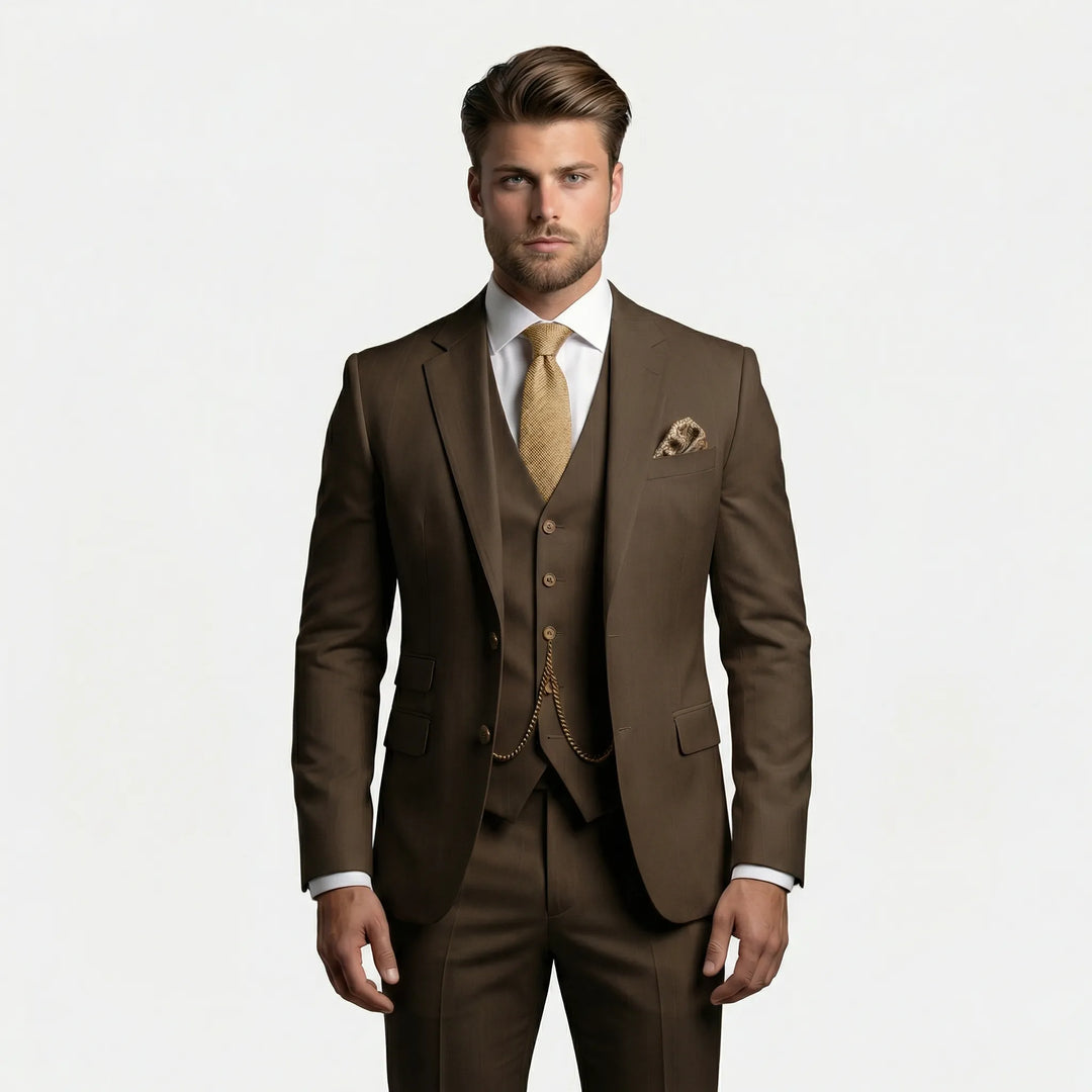 Jacek | Garnitur Męski Trzyczęściowy Slim Fit