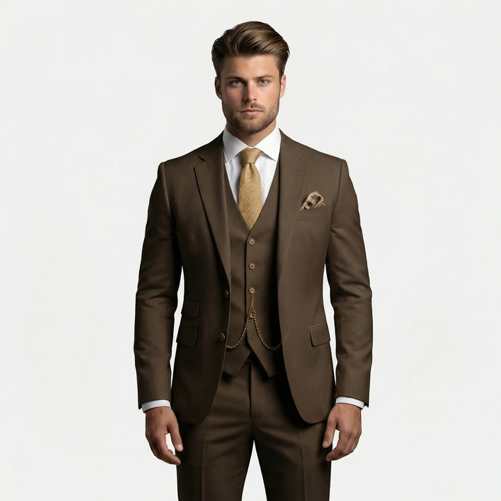 Jacek | Garnitur Męski Trzyczęściowy Slim Fit