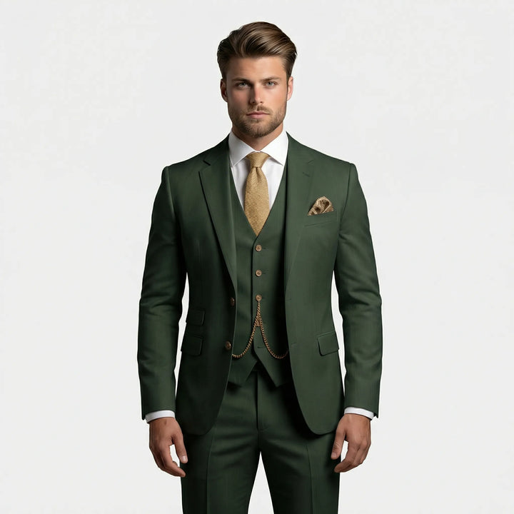 Jacek | Garnitur Męski Trzyczęściowy Slim Fit
