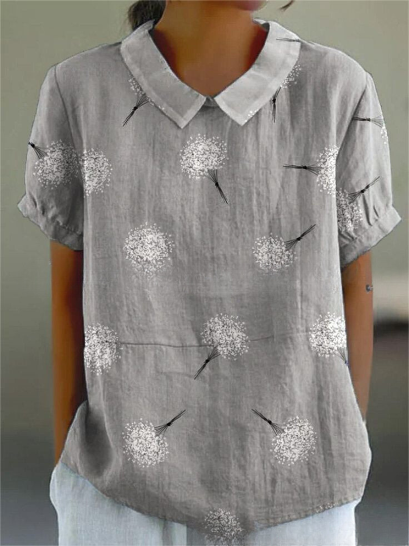 Maja | Bluzka Damska W Kwiaty Vintage Casualowa