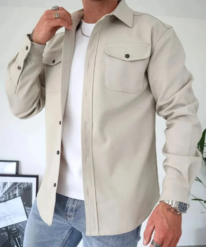 Piotr | Koszula męska overshirt o kroju kurtki