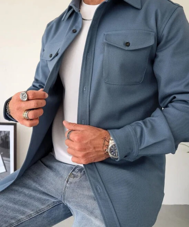 Piotr | Koszula męska overshirt o kroju kurtki