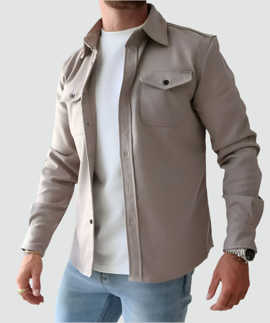 Piotr | Koszula męska overshirt o kroju kurtki