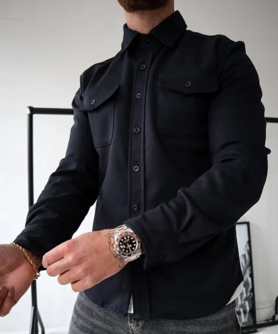 Piotr | Koszula męska overshirt o kroju kurtki