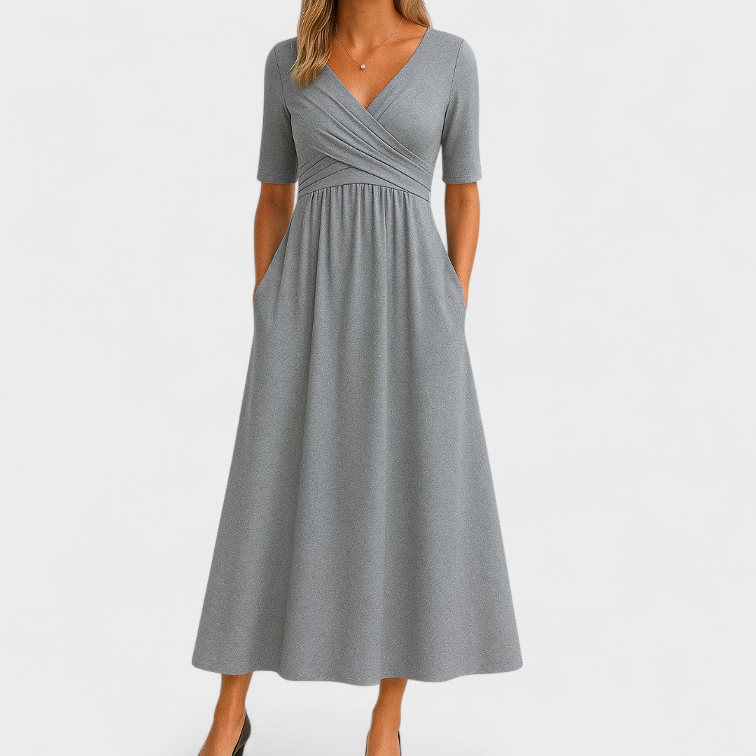 Joanna | Sukienka Damska A-Line Midi Letnia Casualowa