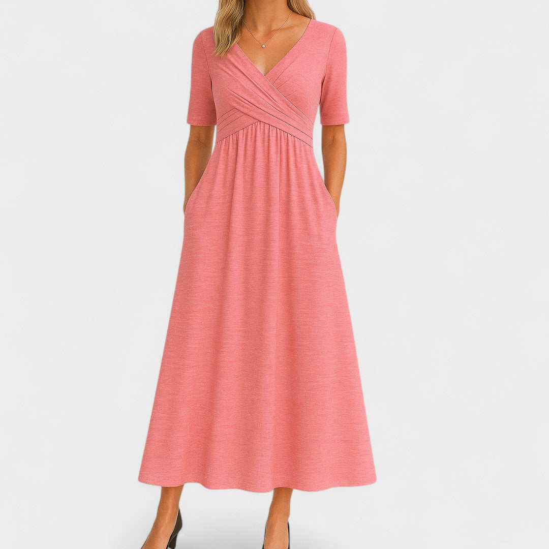 Joanna | Sukienka Damska A-Line Midi Letnia Casualowa